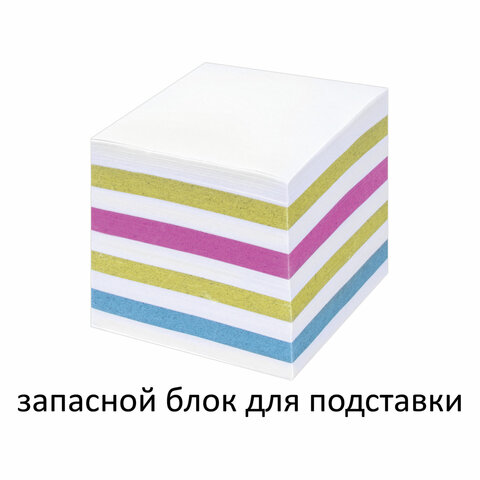 Блок-кубик для записей Staff, 90x90x90мм, непроклеенный, цветной (126367)