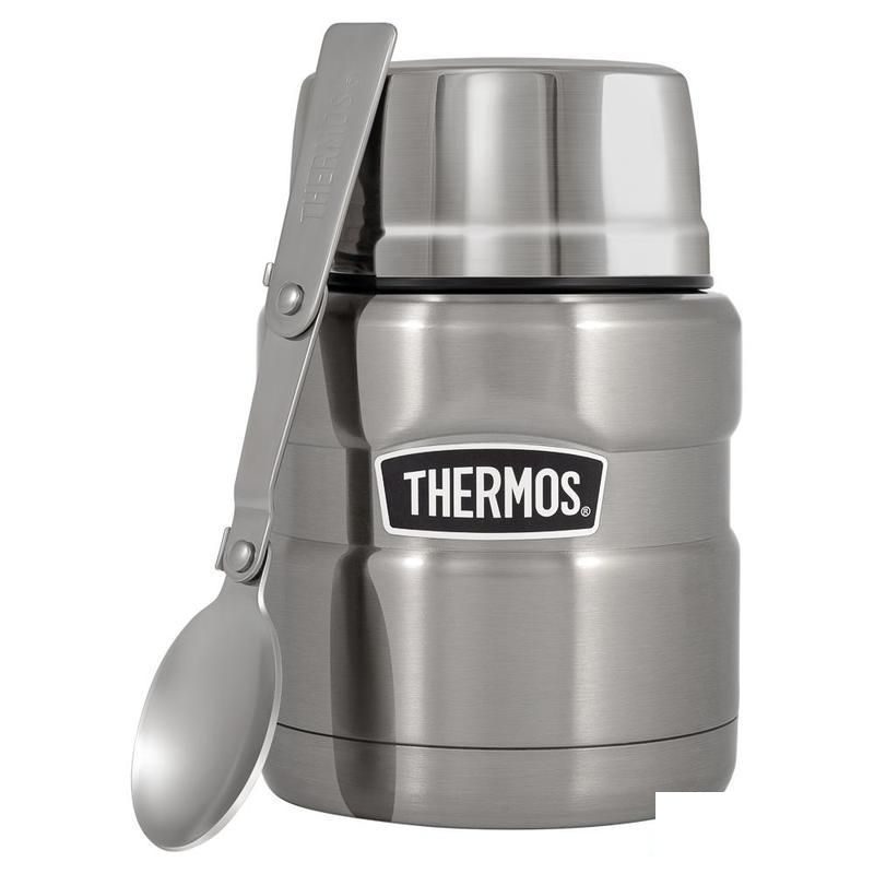 Термоконтейнер Thermos, 470мл, серебристый (с ложкой)