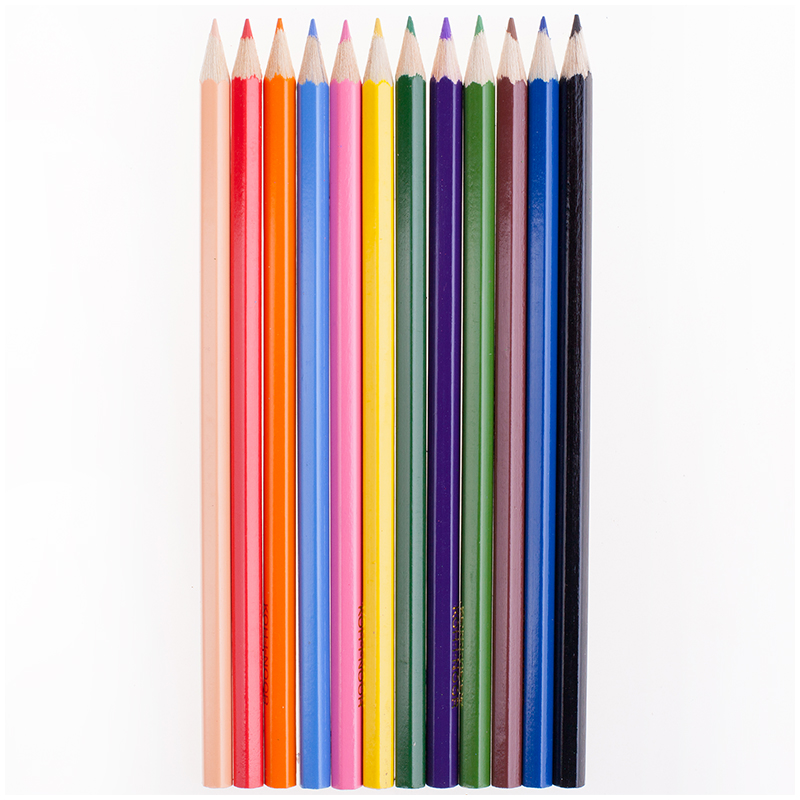 Карандаши цветные 12 цветов Koh-I-Noor Animals (L=175мм, D=6.9мм, d=2.8мм, 6гр) картонная упаковка, 12 уп. (3552012008KSRU)