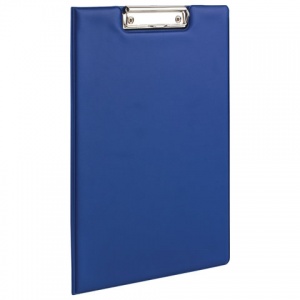 Папка-планшет с крышкой Brauberg (А4, до 50 листов, картон/пвх) синий (221489)