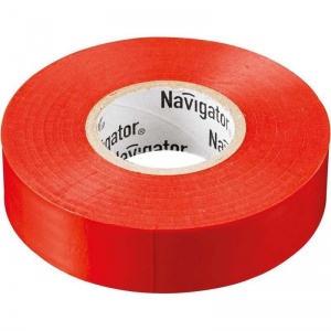 Изолента Navigator ПВХ (15мм x 20м, красная) 1шт.