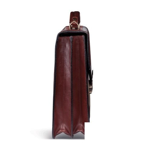 Портфель Gianni Conti, 2 отд., натуральная кожа, коричневый, 390х285х100мм (901830)