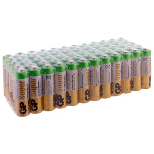 Батарейка GP Super AA/LR06 (1.5 В) алкалиновая (эконом, 60шт.) (15A-2CRVS60)