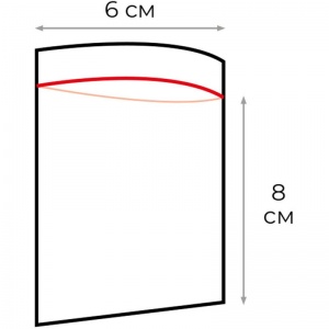 Пакет с замком Zip-lock ПВД, 60х80мм, 40мкм, 1000шт.