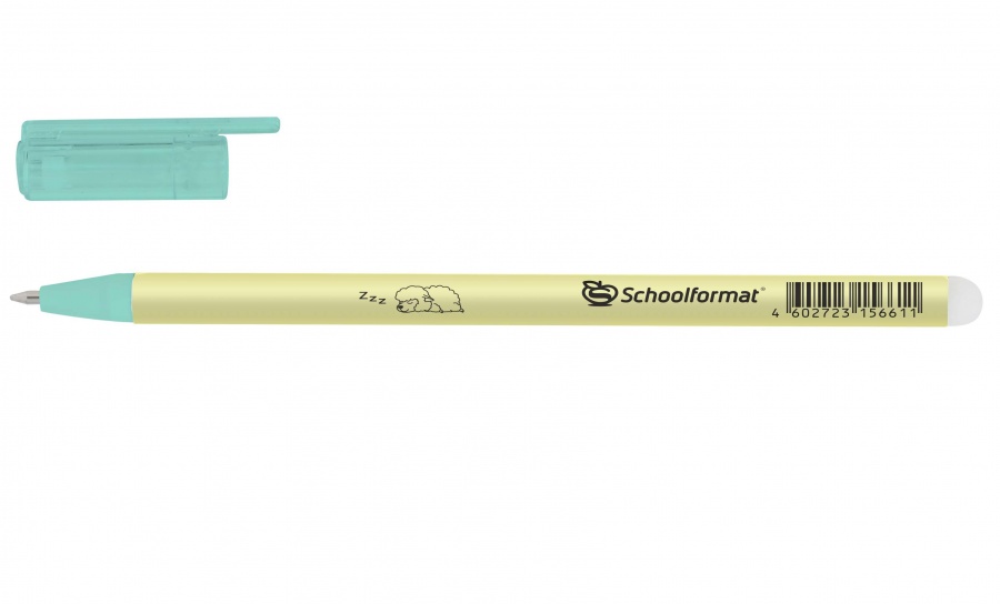 Ручка гелевая стираемая SchoolФОРМАТ Pastel Cuteness (0.7мм, синяя) 50шт.