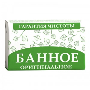 Мыло кусковое туалетное Оригинальное "Банное", 180г, бумажная упаковка, 1шт.