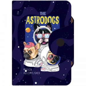Визитница карманная OfficeSpace "Astrodogs" (10 карманов, пвх, 75x110мм) 10шт. (319944)