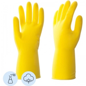 Перчатки защитные латексные Hq Profiline КЩС, сверхпрочные, желтые, размер 10 (XL), 1 пара (73590)