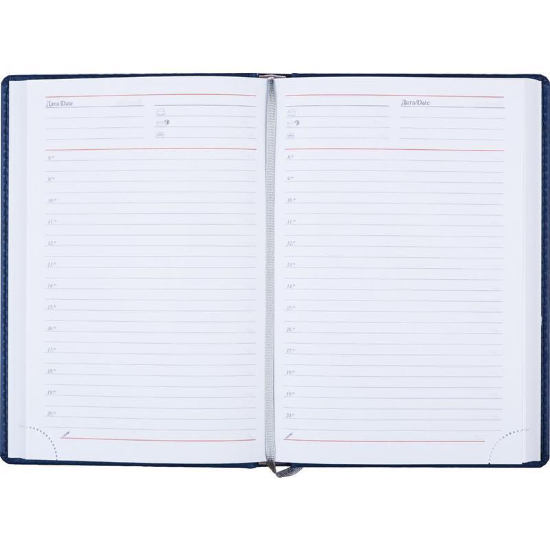 Ежедневник недатированный А5 Attache (180 листов) обложка кожзам, синий