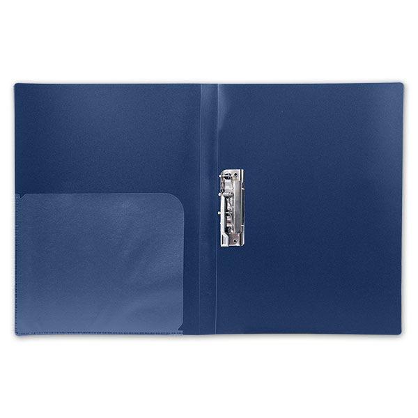 Папка с зажимом inФОРМАТ №2 (А4, до 170л., пластик) синяя, 16шт.