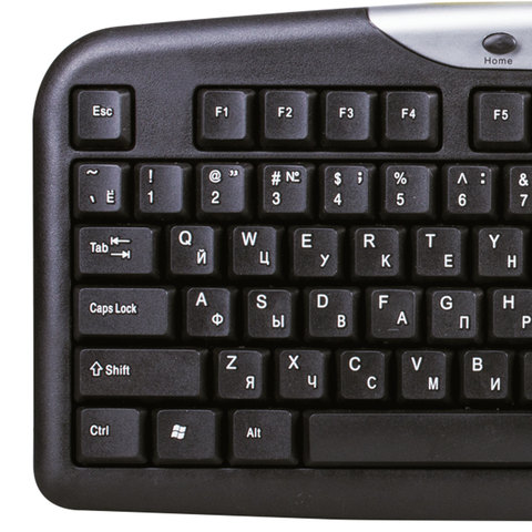 Набор клавиатура+мышь Sonnen KB-S110, проводной, мышь 3 кнопки+1 колесо-кнопка, черный (511284)