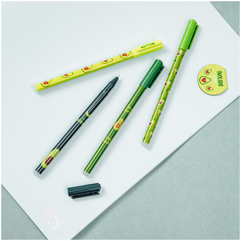 Ручка гелевая стираемая MESHU &quot;Avocado&quot; (0.5мм, синяя, корпус цветной) 36шт. (MS_65985)