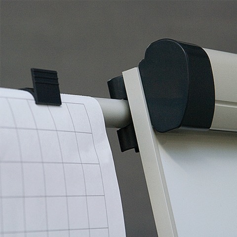 Флипчарт на роликах 2х3 (70х100см, лак, серый) держатели для бумаги (TF02/2011)