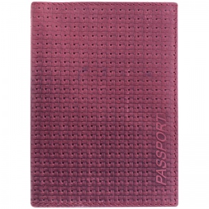 Обложка для паспорта OfficeSpace, натуральная кожа тип 3, темно-бордовый, плетенка (KPs_1639 / 176864)
