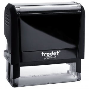 Оснастка для печати Trodat 4915 P4 (70х25мм, синий, подушка в комплекте) черная (56884)