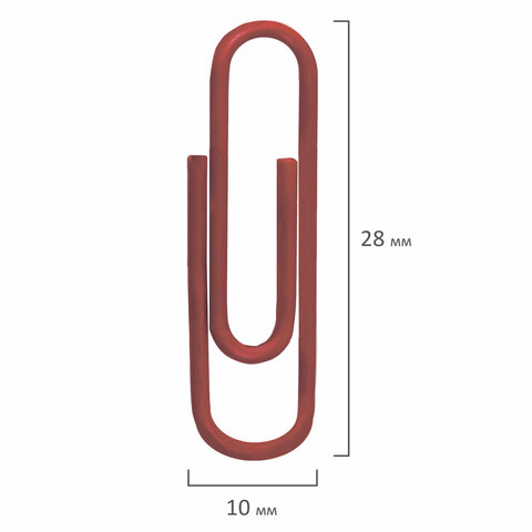 Скрепки Brauberg (28мм, цветные) 100шт., в пластиковой коробке (221111)