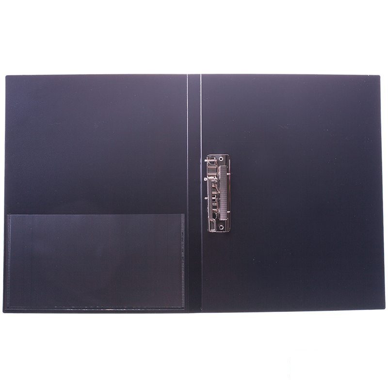 Папка с зажимом Berlingo Standard (А4, до 100л., пластик, с кармашком) черная (MM2341), 30шт.