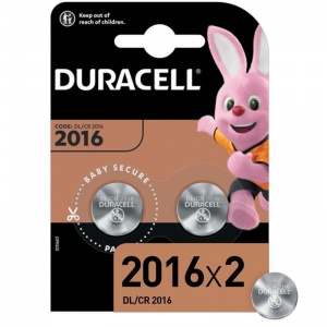 Батарейка Duracell CR2016 (3 В) литиевая (блистер, 2шт.) (5003996)