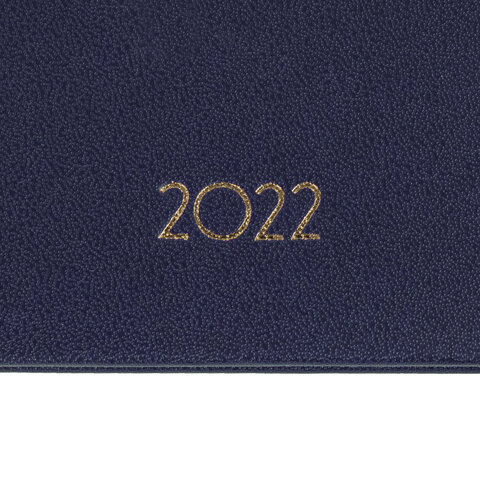 Еженедельник датированный на 2022 год А6 Brauberg Select (64 листа) обложка балакрон, синий, 3шт. (112890)
