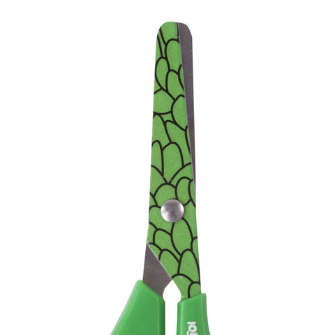 Ножницы Юнландия &quot;Сафари&quot; 130мм, асимметричные ручки, с цветной печатью, картонная упаковка с подвесом (236986)