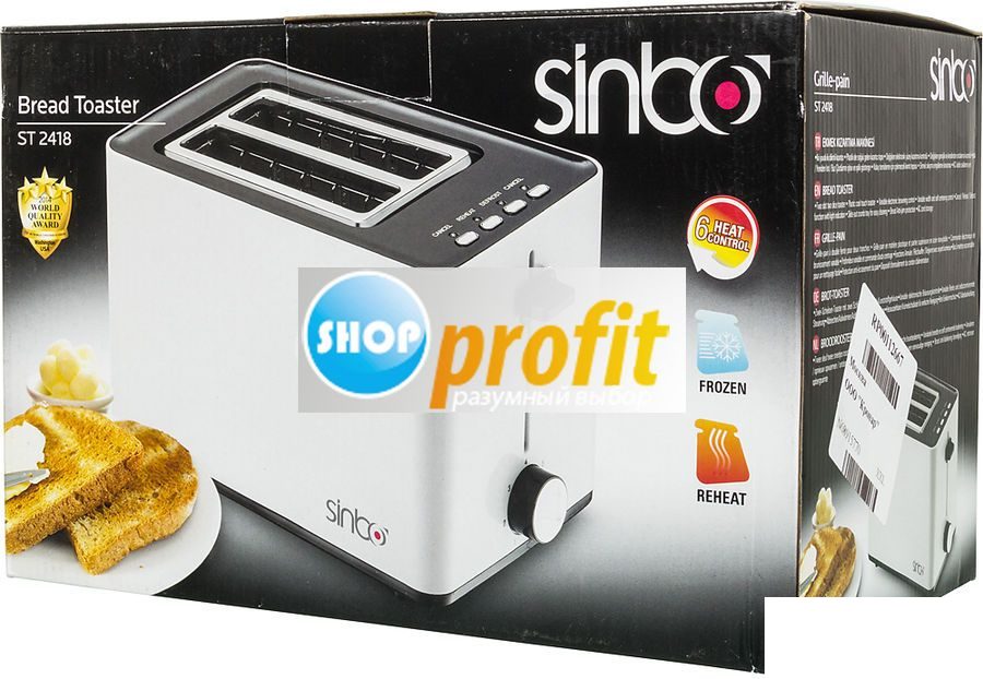Тостер Sinbo ST 2418, белый/черный (ST 2418)