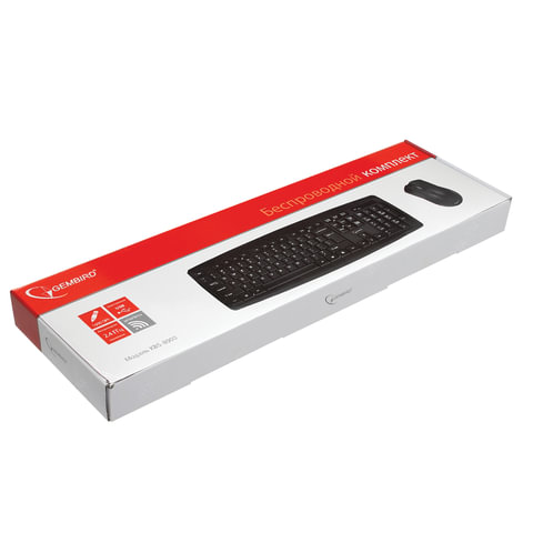 Набор клавиатура+мышь Gembird KBS-8000, беспроводной, USB, черный (910-001949)