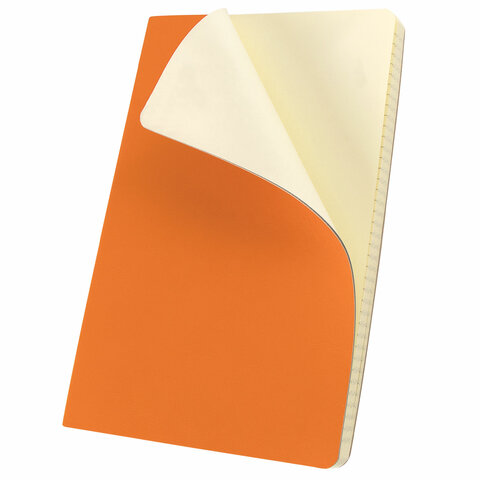 Блокнот 80л, А5 Brauberg &quot;Metropolis Ultra&quot;, оранжевый, интегральный переплет, под кожу, резинка, 148х218мм (111019), 15шт.