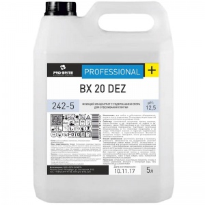 Промышленная химия Pro-Brite BX 20 Dez, 5л, средство с хлором для отбеливания плитки (242-5)