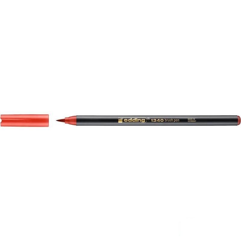 Ручка-кисть капиллярная Edding 1340/2 (1-4мм) красная