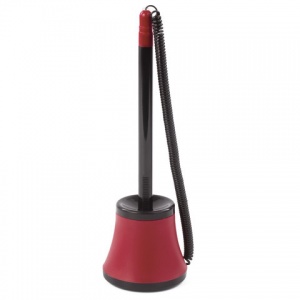 Ручка шариковая настольная Brauberg Стенд-пен N1 (0.7мм, корпус черный/красный, синий цвет чернил, на пружинке) 1шт. (141886)