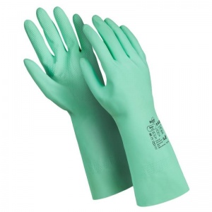 Перчатки защитные латексные Manipula Specialist "Контакт" КЩС, размер 9-9.5 (L), зеленые, 12 пар (L-F-02/CG-945)