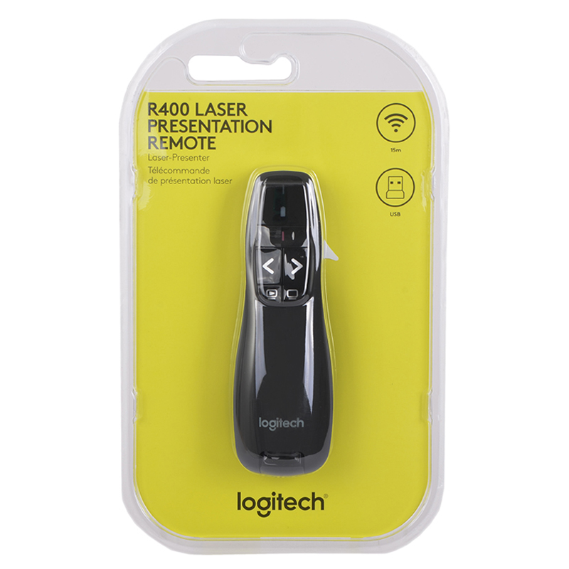 Презентер Logitech R400, черный (910-001356/910-001357)