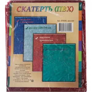 Скатерть ПВХ, 120х180см, красная, 60шт.