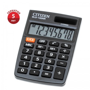 Калькулятор карманный Citizen SLD-100NR (8-разрядный) черный (SLD-100NR)