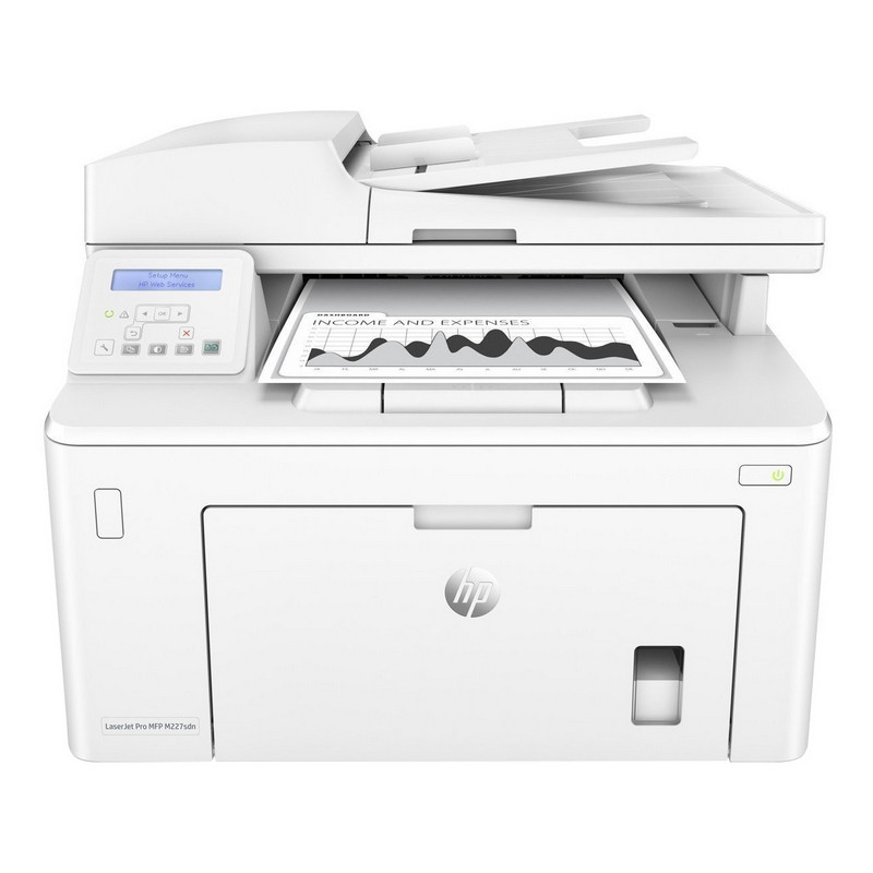 МФУ монохромное HP LaserJet Pro M227sdn, белый, USB/LAN (G3Q74A)