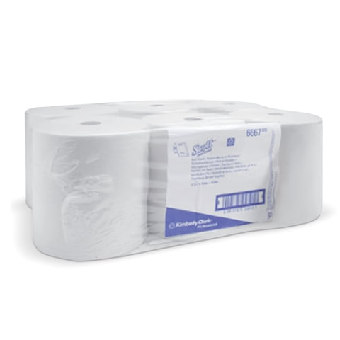 Полотенца бумажные 1-слойные Kimberly-Clark Scott, рулонные, 6 рул/уп (6667)