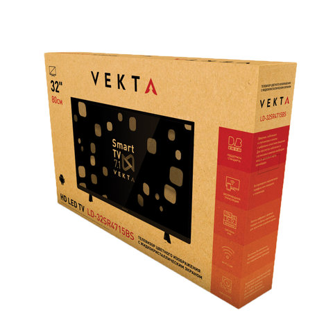 LED телевизор 32&quot; Vekta LD-32SR4715BS, HD Ready, 16:9, черный