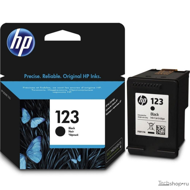 Картридж оригинальный HP 123 F6V17AE (190 страниц) черный