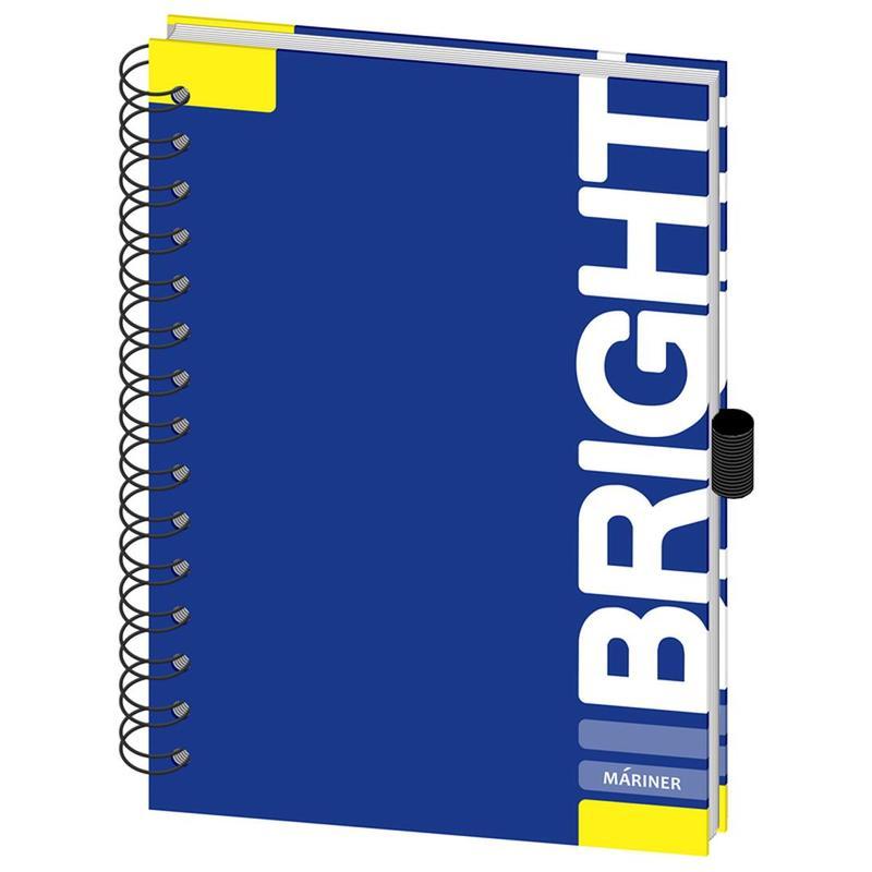 Бизнес-тетрадь А5 Mariner Bright, 120 листов, синяя, клетка, спираль