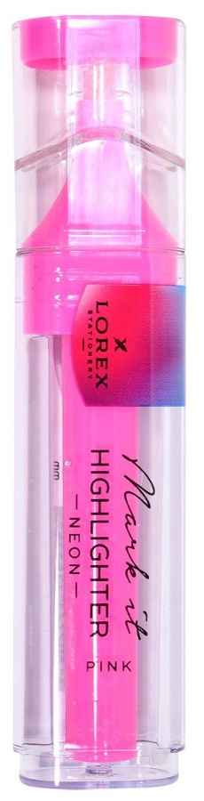 Маркер-текстовыделитель Lorex Mark it Neon (1-5мм, розовый неон, скошенный), 12шт.