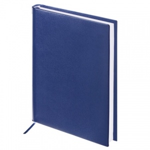 Ежедневник недатированный А5 Brauberg Select (160 листов) обложка кожзам, темно-синяя под зернистую кожу (123430), 30шт.