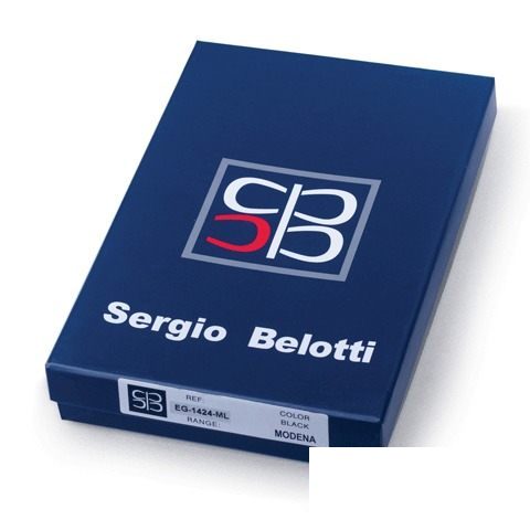 Обложка для документов Sergio Belotti, натуральная кожа, тиснение &quot;ящерица&quot;, черная (1424)