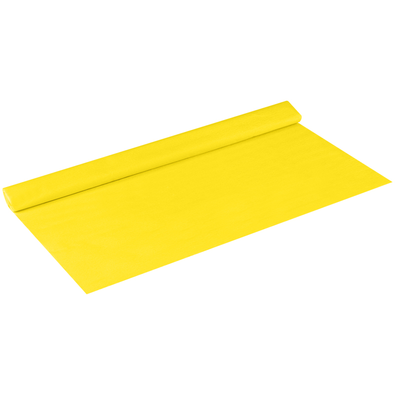 Бумага цветная крепированная Три Совы, 50x250см, 32 г/кв.м, желтая, в рулоне, 1 лист (CR_43949)