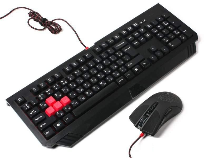 Набор клавиатура+мышь A4 Q1500/B1500 (Q110+Q9), USB, проводной, черный (Q1500/B1500)