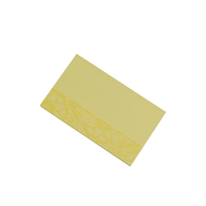 Стикеры (самоклеящийся блок) Kores Мандала, 125х75мм, желтые, 100 листов