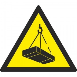 Знак предупреждающий ГАСЗНАК W06 Опасно. Возможно падение груза (пленка ПВХ, 200х200мм) 1шт.