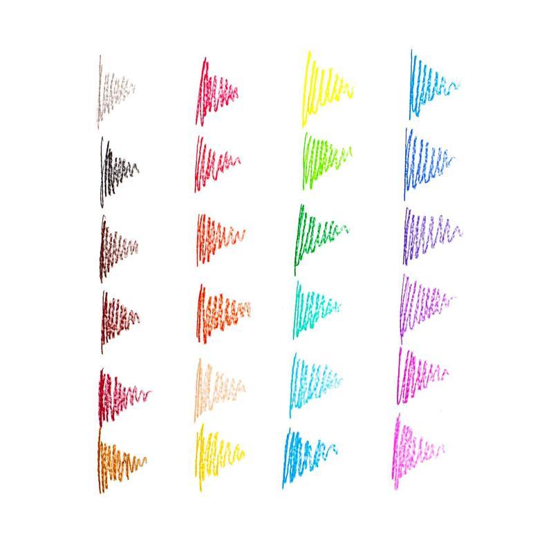 Карандаши цветные 24 цвета Bruno Visconti KidsColor Панда (L=175мм, d=3мм, круглые), 6 уп.
