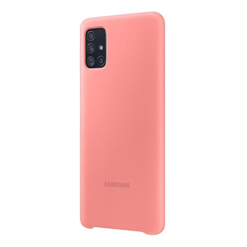 Чехол-накладка (клип-кейс) Samsung Silicone Cover для Samsung Galaxy A51, розовый (EF-PA515TPEGRU)