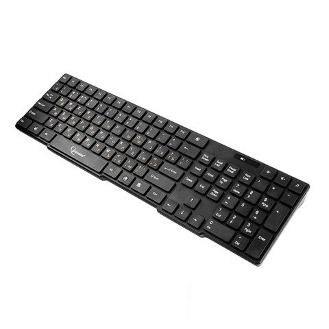 Набор клавиатура+мышь Gembird KBS-7100, беспроводной, мышь 3 кнопки+1 колесо, черный