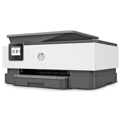 МФУ струйное HP OfficeJet Pro 8023, &quot;3 в 1&quot;, белый/серый, USB/LAN/Wi-Fi (1KR64B)